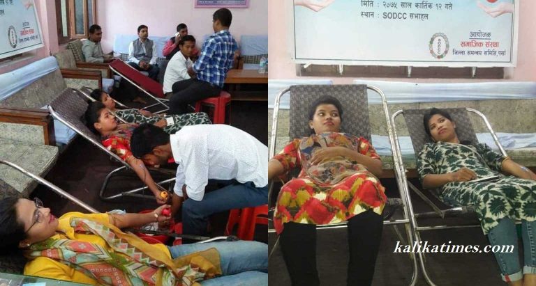 ६ जना महिला सहित ३८ जना द्वारा रक्तदान