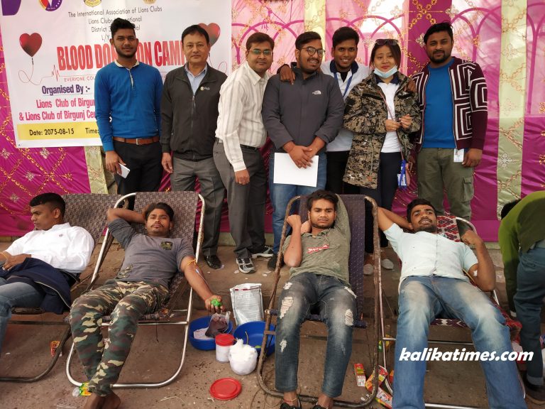 लियो र लायन्स क्लबको रक्तदान कार्यक्रममा १७ महिला सहित ८८ जना द्वारा रक्तदान