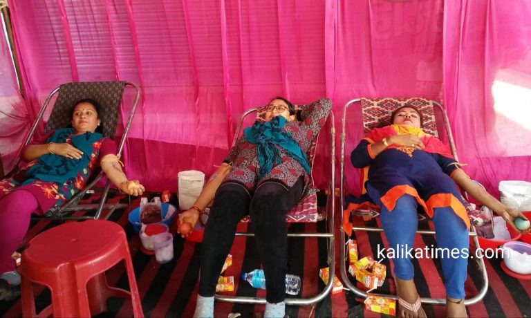 १० महिला सहित ६४ जनाद्वारा रक्तदान