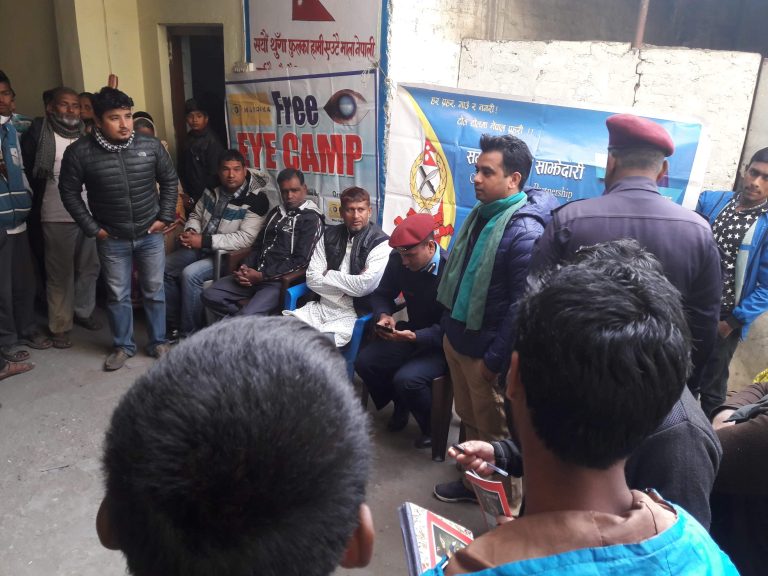 शाहिद दिवसको उपलक्ष्यमा निशुल्क आँखा शिविर सम्पन्न