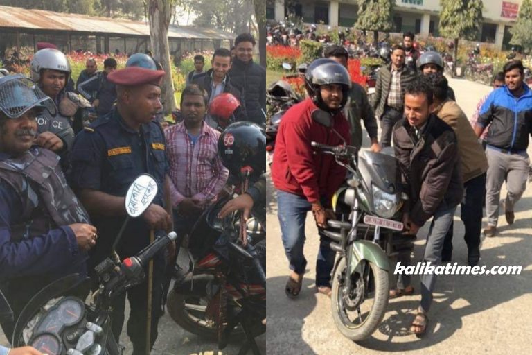 वीरगंजमा पनि नेवि संघद्वारा सरकारी गाडी चल्नमा अवरोध