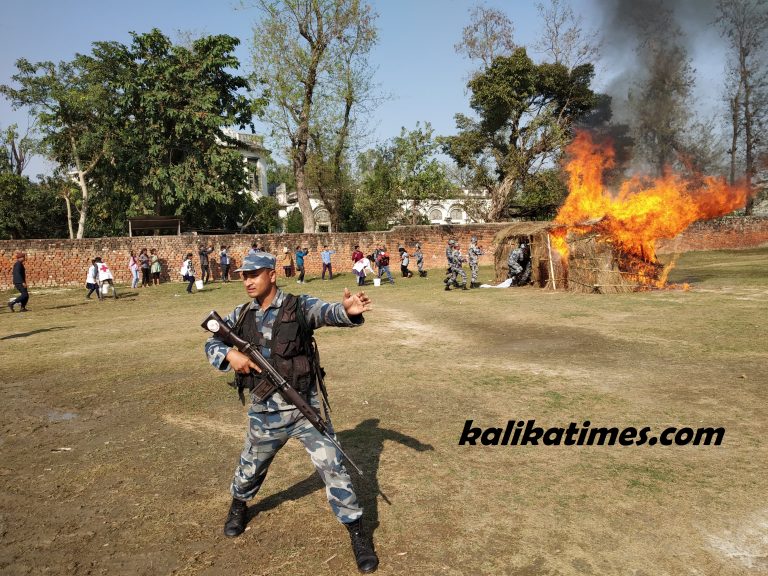 प्राकृतिक विपती सम्बन्धी कृतिम घटना अभ्यास