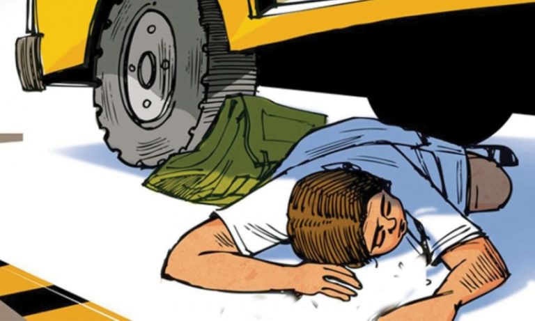 तिलावे पुल नजिक बसले किचिएर एक जनाकाे मृत्यु