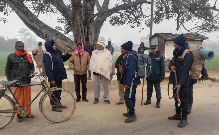 इप्रका पटेर्वा सुगाैली मातहतका प्रहरीद्वारा पैदल गस्ती