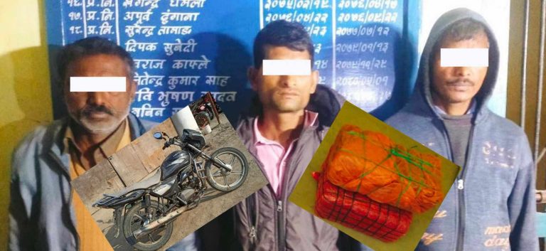 बारामा लागू औषध गाँजासहित ३ जना पक्राउ