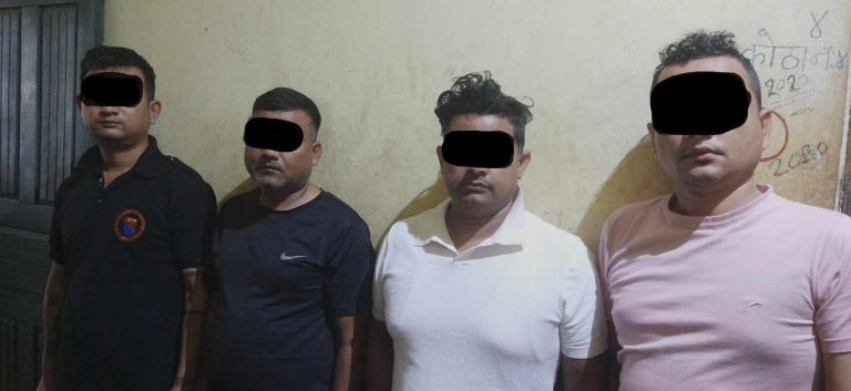 भिष्वा होटलको क्यासिनोमा प्रहरीकाे छापा, चार जना पक्राउ