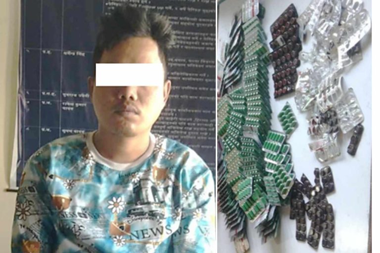 लागू औषध ट्याबलेटसहित एक जना पक्राउ