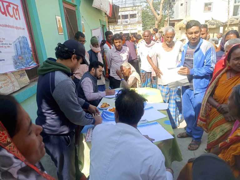 प्रसौनी विर्तामा नि:शुल्क स्वास्थ्य शिविर सम्पन्न