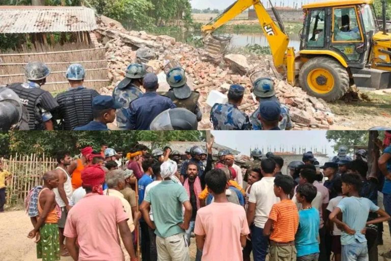 पशु कार्यालय संचालन रहेकाे भवन भत्काउन नदिने स्थानियमाथि प्रहरी ज्यादती