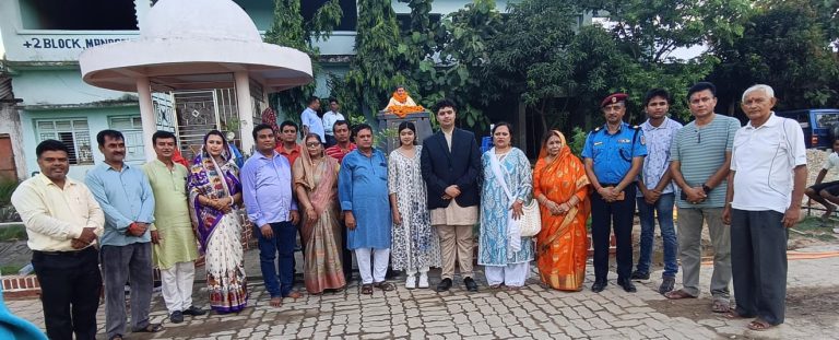 श्री शारदा माविमा स्व. युगल किशोरकाे शालिक अनावरण