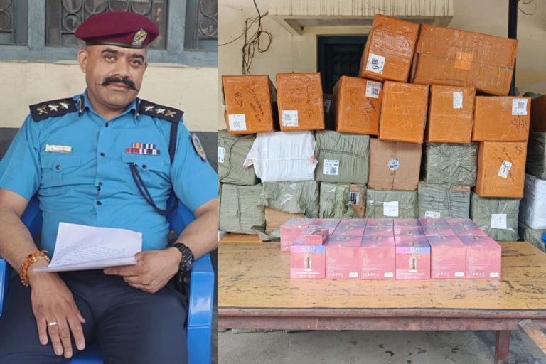 पर्सा प्रहरीद्वारा करिब ५ करोड बराबरको इलेक्ट्रोनिक चुरोट पक्राउ