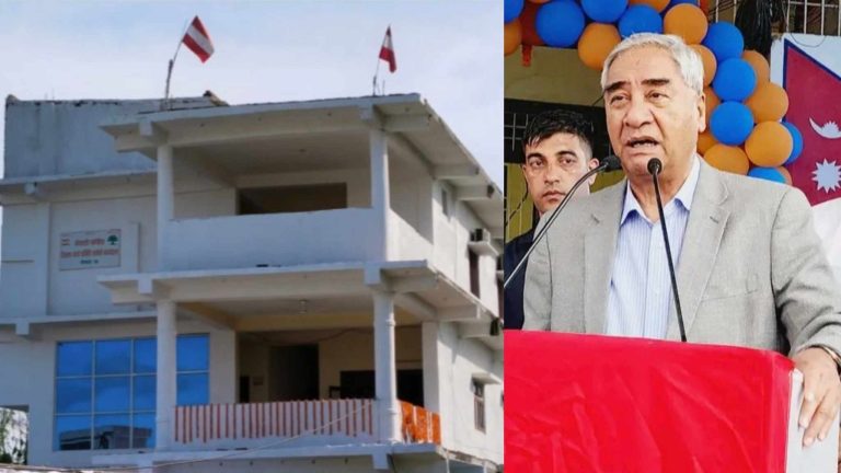 ‘आत्माराम ओझा-दुखा सहनी स्मृति भवन´ काे सभापति देउवाद्वारा उद्घाटन
