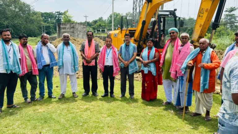फेटाकाे त्रिवेणीमा बाँध निर्माण कार्यको शिलान्यास
