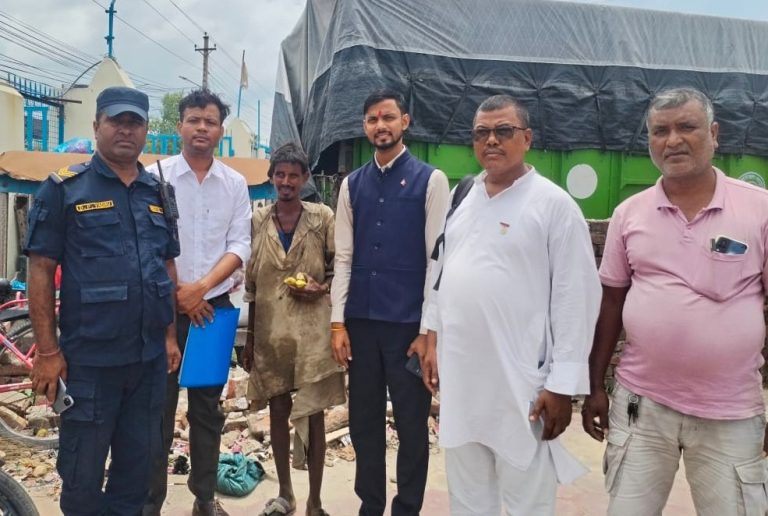 वीरगंज पावर हाउस चोकबाट मानसिक रुपमा अशक्त व्यक्तिको उद्धार