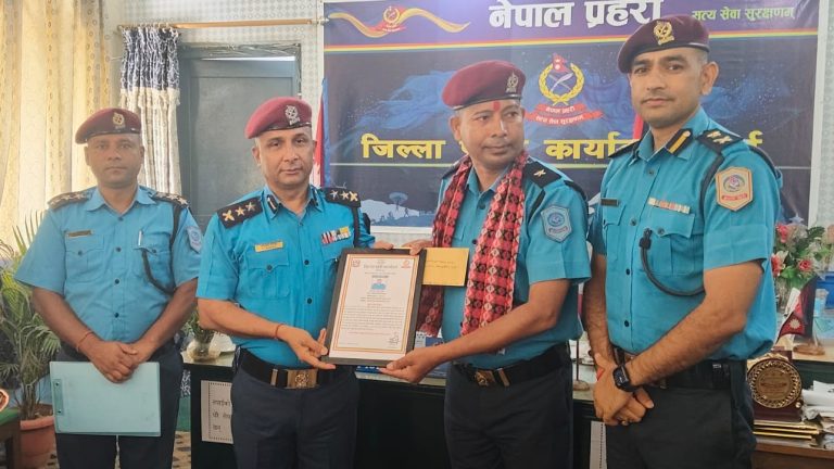 पर्साका असई साह ‘साउन महिनाको उत्कृष्ट प्रहरी’ घोषित