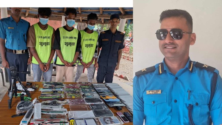 ढल्केवरका इन्स्पेक्टर यादवको सक्रियतामा मोबाइल पसल फोडी चोरी गर्ने गिरोह पक्राउ