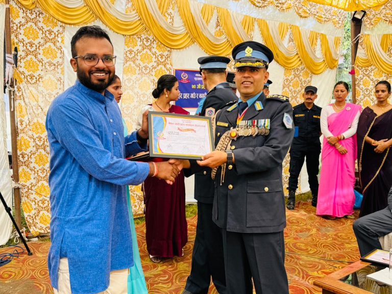 ७० औँ प्रहरी दिवसको अवसरमा उत्कर्ष नेपाल सम्मानित