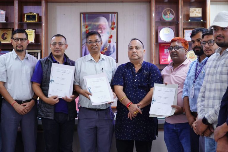 वीरगंजमा चार करोड लगानीमा फोहोरमैला प्रशोधन प्लान्ट निर्माणको त्रिपक्षीय सम्झौता