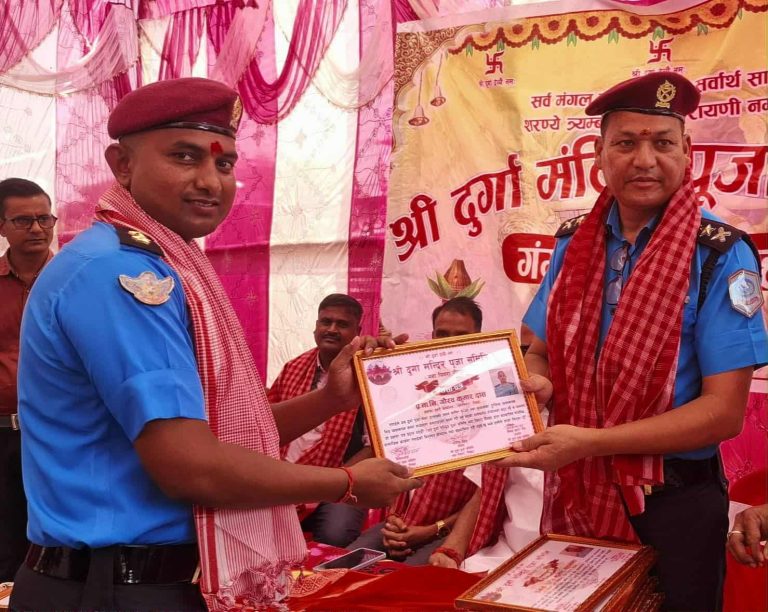 सुरक्षामा उत्कृष्ट योगदान गरेका सई गौरव दास सम्मानित