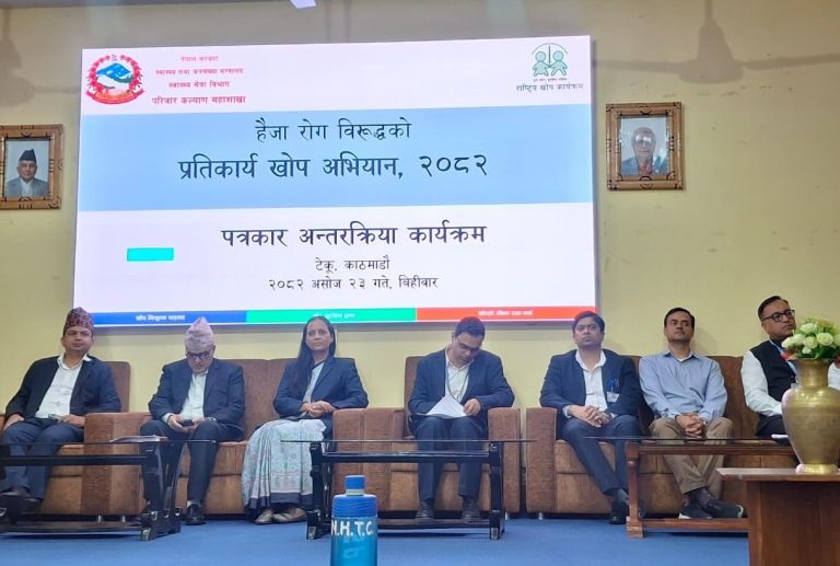 पर्सा र बारामा हैजाविरुद्धको खोप दिइने
