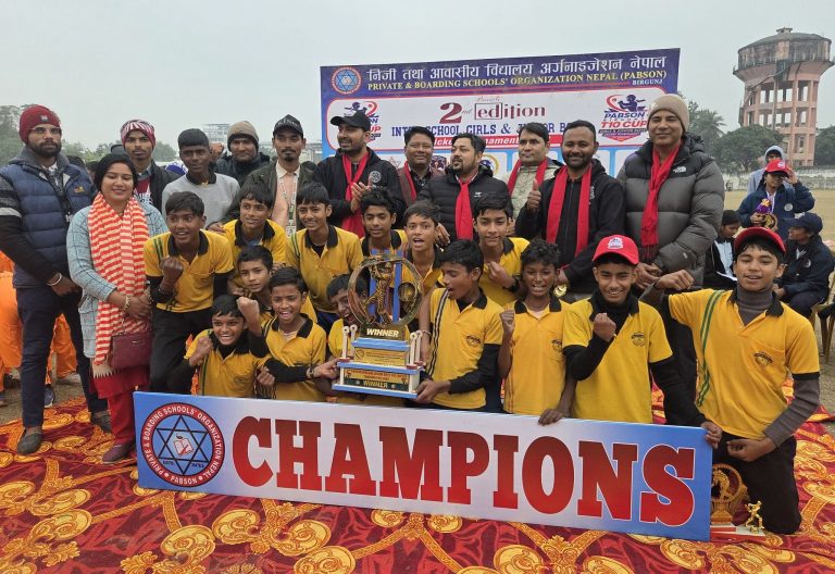 प्याब्सन टी–१० क्रिकेटको च्याम्पियन बन्यो ग्रामीण भेगको स्कुल ब्लु हेभन एकेडेमी