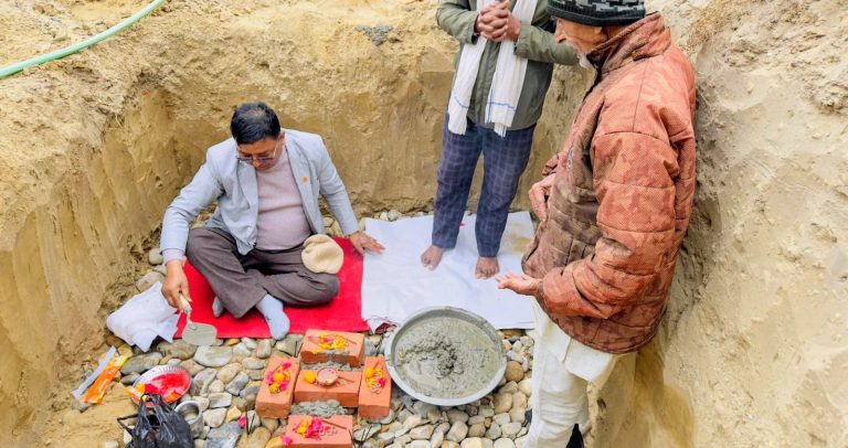 ठोरीको ज्ञानवाटिका माविमा ५५ लाखको लागतमा चार कोठे पक्की भवन निर्माण हुँदै