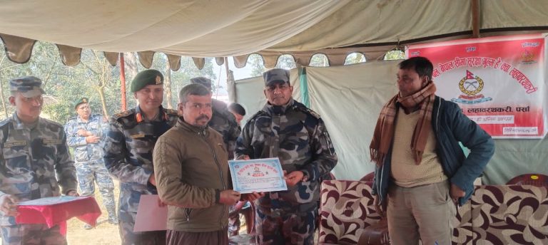 सशस्त्र प्रहरीद्वारा लहावरथकरीमा ७ दिने केश कटाइ तालिम सम्पन्न
