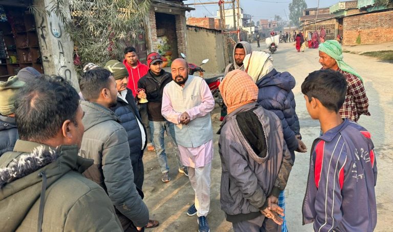 रास्वपा उम्मेदवार ई. अरविन्द साहको कलैयामा घरदैलो, परिवर्तनका लागि घण्टीमा मतदानको आग्रह
