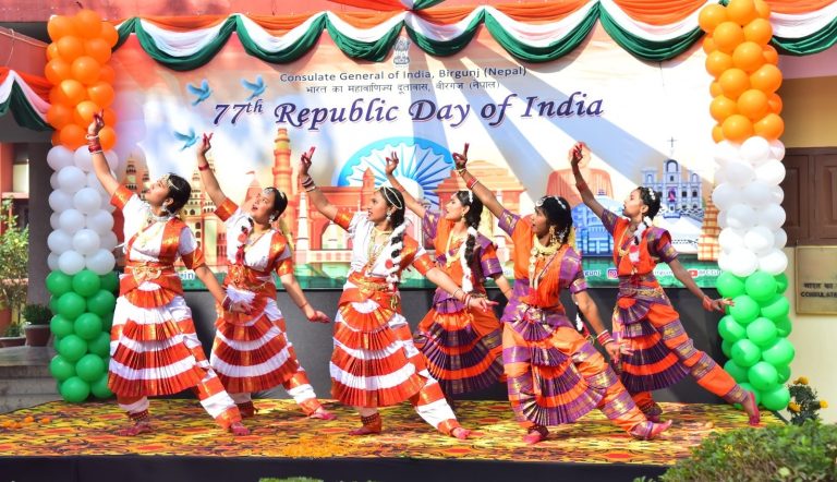 वीरगंजमा भारतको ७७औँ गणतन्त्र दिवस भव्य समारोहसहित मनाइयो