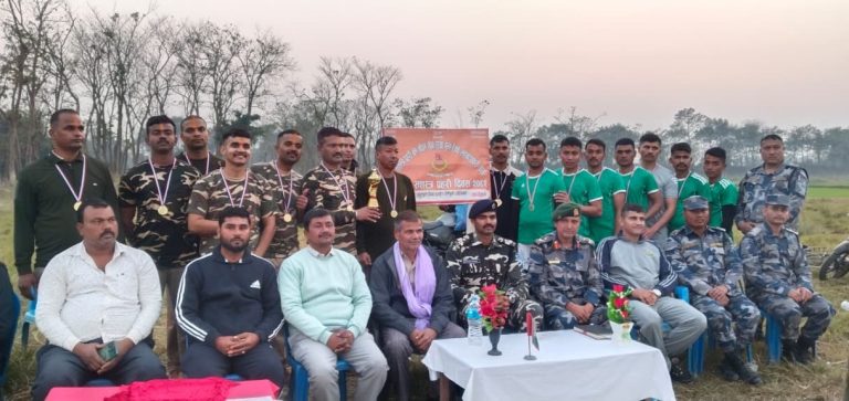 सशस्त्र प्रहरी दिवसकाे अवसरमा एपिएफ र एसएसबीबीच मैत्रीपूर्ण भलिबल प्रतियोगिता