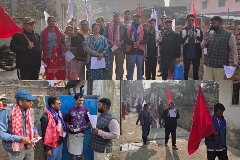पर्सा–१ मा नेकपाका उम्मेदवार सिए अजय चौरसियाको घरदैलो तीव्र