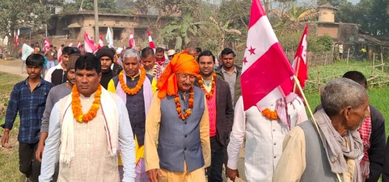 पर्सा ४ काे भेडिहारीमा रमेश रिजालको घरदैलो