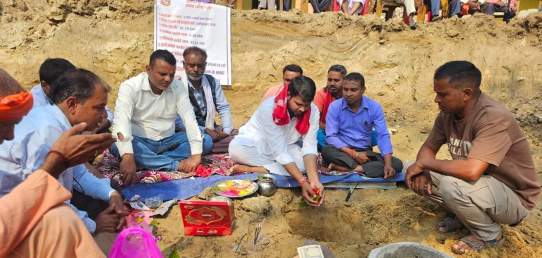 कालिकामाईकाे बिरन्चीबर्वामा दुई तल्ले विद्यालय भवनकाे शिलान्यास