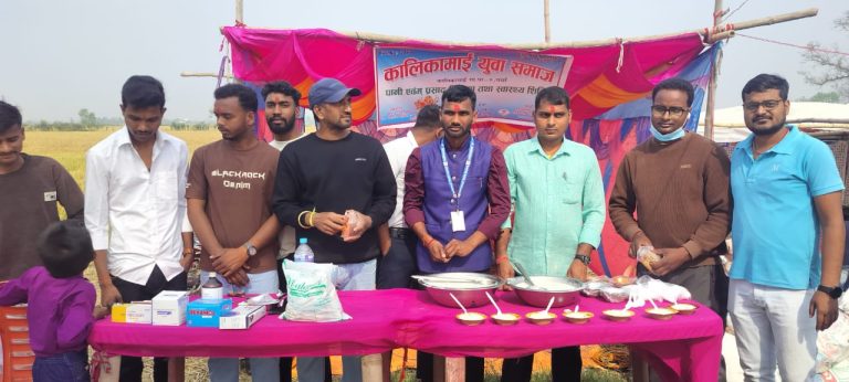कालिकामाई मेलामा युवा समाजद्वारा पानी वितरण र स्वास्थ्य शिविर सम्पन्न