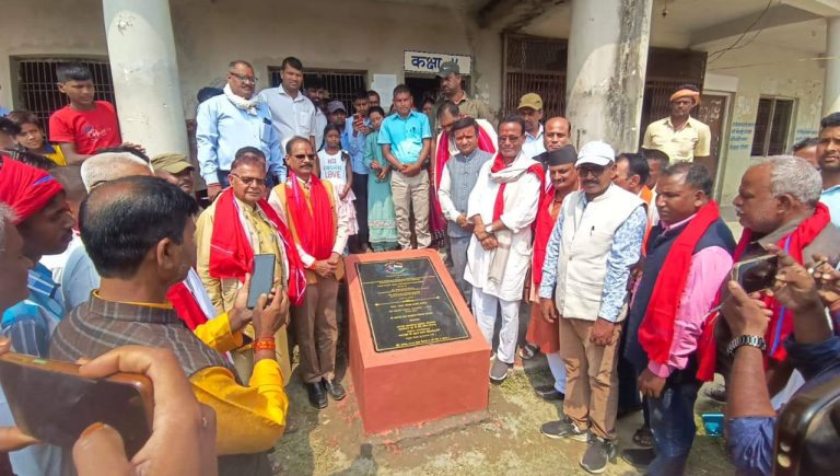 पोखरियामा नेपाल–भारत सहकार्यको नमूना: ७ करोड बढी लागतमा विद्यालय भवन शिलान्यास