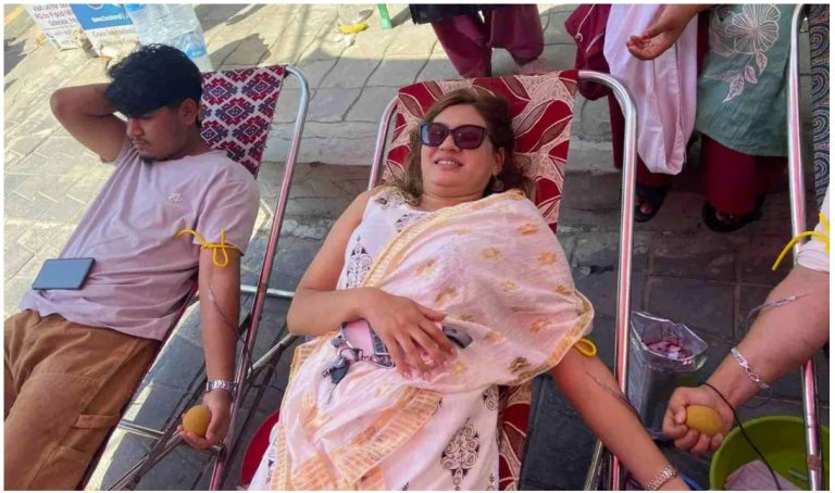 सिमरामा जेनजी युथकाे कार्यक्रममा १ सय ३७ जनाद्वारा रक्तदान