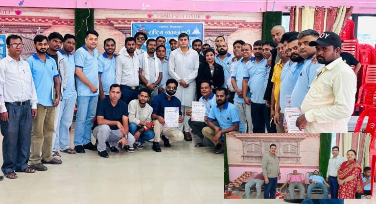वीरगंज रास्वपाद्वारा आकस्मिक रक्तदान कार्यक्रम, १११ जनाद्वारा रक्तदान